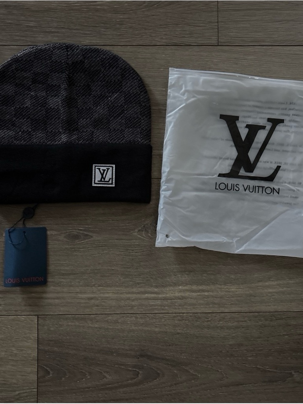 Men's Black & Gray Beanie Hat